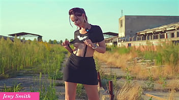 Jeny smith play herself in public place