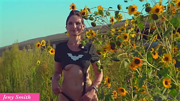 Jeny smith play herself in public place Jeny smith play herself in public place