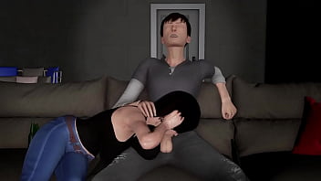 Milf gives a blowjob bound by lust gameplay