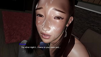 Milf gives a blowjob bound by lust gameplay