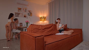 Gamer wife doesn't mind me fucking her friend behind her back