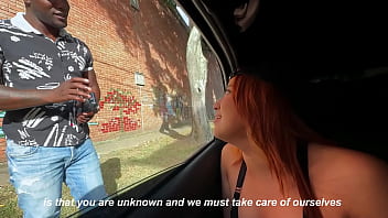 Influencer celeste alba offers money to stranger to fuck in car and turns out to have huge cock