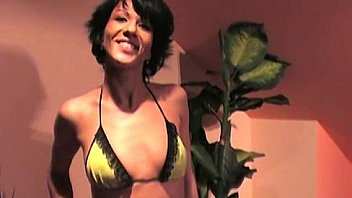 Hottie girlfriend mady strips her bikini sexy