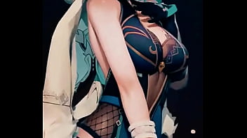 A bold genshin fighter flashes a daring smile her sleek outfit revealing strength and temptation in equal measure is she here to battle… or to steal your heart link in bio #genshinimpact #animeedit #waifuenergy #shorts #fyp #sweetlifeanimes