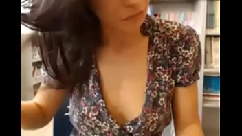 Pretty webcam brunette flashed