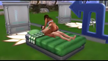 Sim outside sex with messed up dick