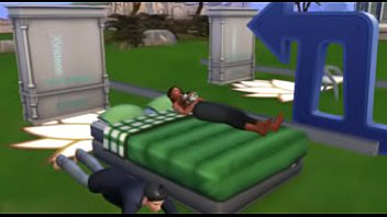 Sim outside sex with messed up dick