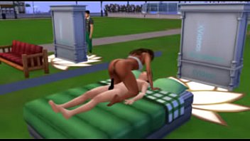 Sim outside sex with messed up dick