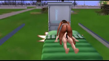 Sim outside sex with messed up dick