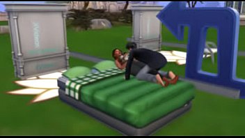 Sim outside sex with messed up dick