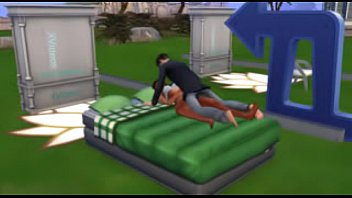 Sim outside sex with messed up dick