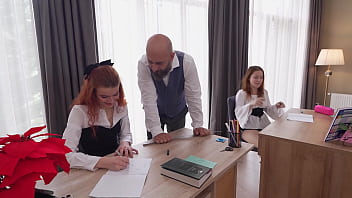 Unconventional lessons at a private university for two red haired students