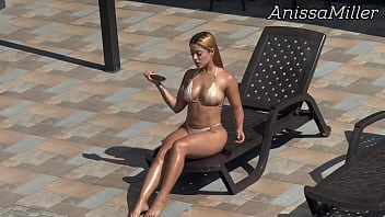 Beautiful latina boss with big ass fucks her butler on a sunny day anissamiller