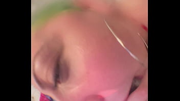 White slut gets real wataa ish while sucking clown dick