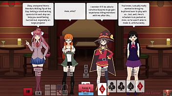 Strip poker girls lose it all — naked wet and begging for more