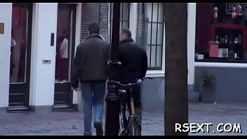 Skinny babe's peach licked hard