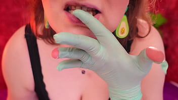 Asmr gloves arya grander fetish video