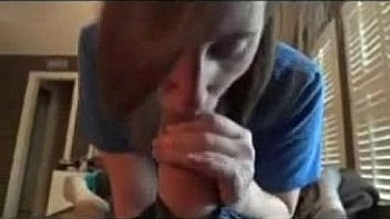 Horny babe's an expert sucking dick