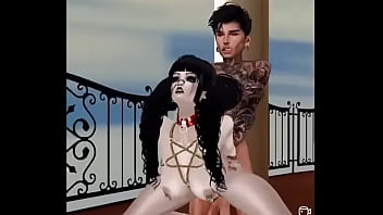 Gothic vu whore gets her asshole pounded by bwc