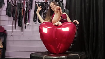 Your heart is my footstool balloon socks and feet fetish