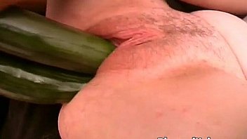 Cute chick fills up her pink holes