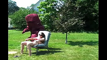 Girl wrestles monster