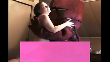 Girl wrestles monster