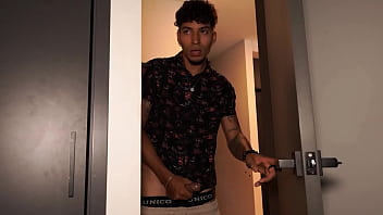 Stepson finds his stepsister masturbating and needs to help her