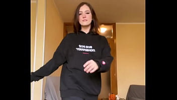 Teasing you and my pussy in a hoodie