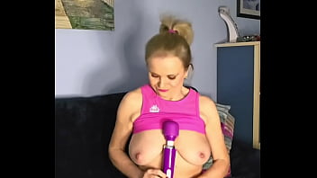 Having fun with new toy & my boobs