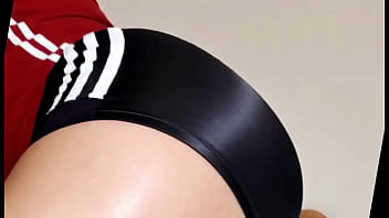 Miss deane traning in spandex shorts