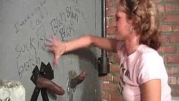 Spring sucks anonymous black cock