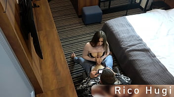 The guy with hot brunette in the hotel spy camera The guy with hot brunette in the hotel spy camera