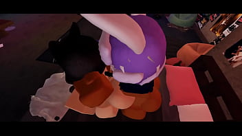 Bunny boy pound that cat girl