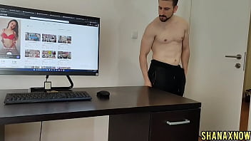 Pussy humping on my step brother desk after cumshot