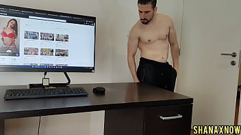 Pussy humping on my step brother desk after cumshot