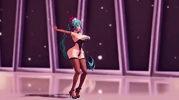 Miku dances with her new clothes