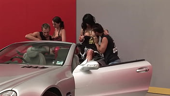 Car sluts get fucked together
