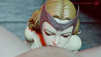 Scarlett witch has fun