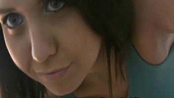 Big tits girlfriend loves rubbing her pussy on cam