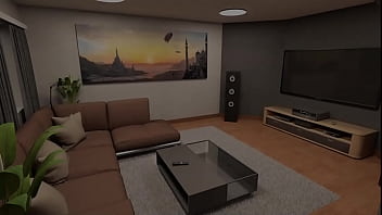 4 hombre de la casa ve la tv con su familia juntos videojuego porno happy summer traducido