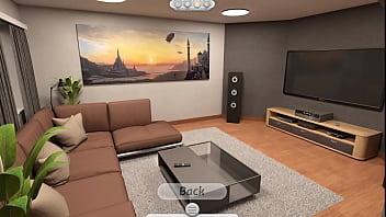 4 hombre de la casa ve la tv con su familia juntos videojuego porno happy summer traducido