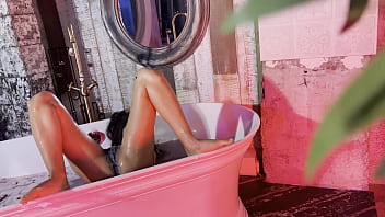 Monika fox takes bath with bubble bath and plays with dildo free