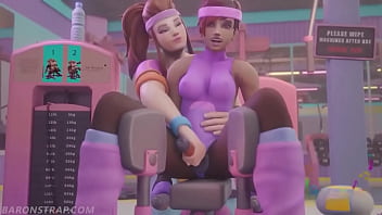 La cachonda brigitte ayuda a entrenar a sombra en el gym con una condición baronstrap subs latino