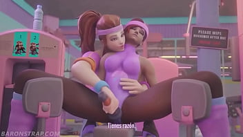 La cachonda brigitte ayuda a entrenar a sombra en el gym con una condición baronstrap subs latino