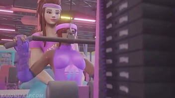La cachonda brigitte ayuda a entrenar a sombra en el gym con una condición baronstrap subs latino
