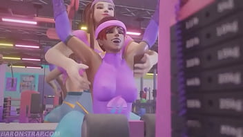 La cachonda brigitte ayuda a entrenar a sombra en el gym con una condición baronstrap subs latino