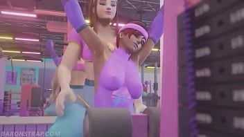 La cachonda brigitte ayuda a entrenar a sombra en el gym con una condición baronstrap subs latino