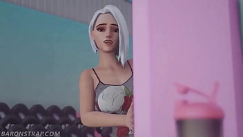 La cachonda brigitte ayuda a entrenar a sombra en el gym con una condición baronstrap subs latino