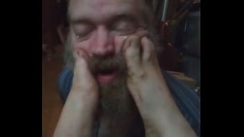 Toe fucked in the nose hole